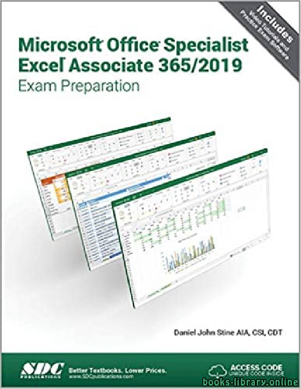 ❞ كتاب Microsoft Office Specialist Excel Associate 365 – 2019 Exam Preparation ❝  ⏤ دانيال جون ستاين