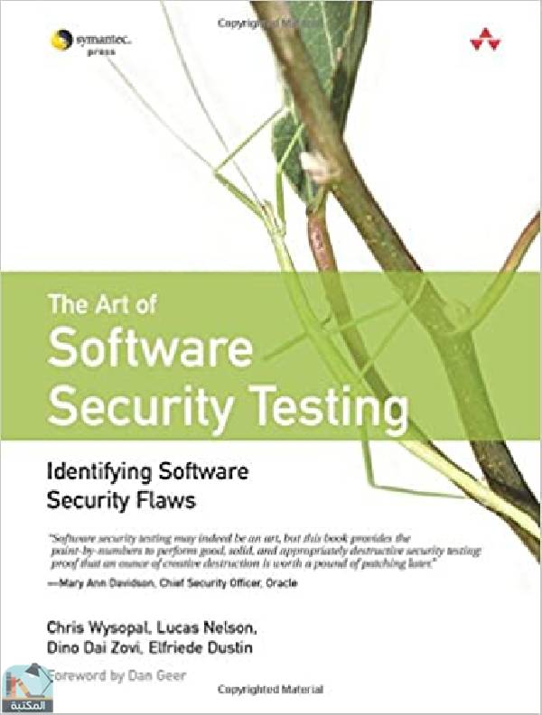 ❞ كتاب Art of Software Security Testing ❝  ⏤ دينو داي زوفي
