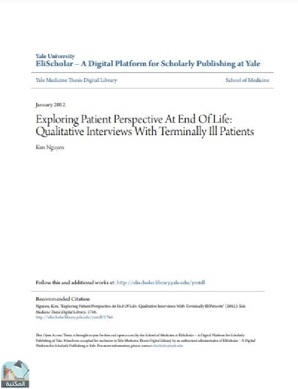 قراءة و تحميل كتابكتاب Family Communication About Death In The Setting Of Pediatric Malignancy Relapse: A Qualitative Study PDF