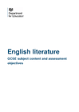 قراءة و تحميل كتاب English literature GCSE subject content and assessment objectives PDF