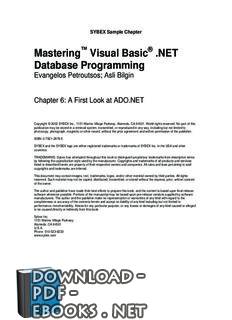 قراءة و تحميل كتابكتاب Mastering™ Visual Basic®  NET Database Programming PDF