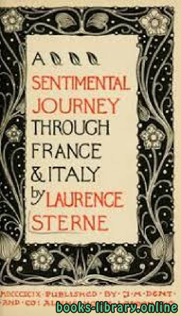 ❞ رواية A Sentimental Journey Through France and Italy ❝  ⏤ Laurence Sterne