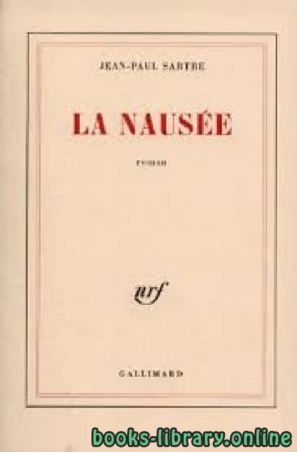 ❞ رواية Nausea ❝  ⏤ Jean-Paul Sartre