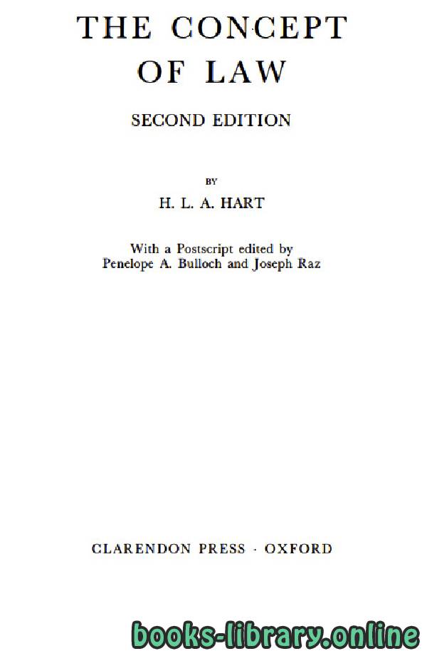 THE CONCEPT OF LAW SECOND EDITION 