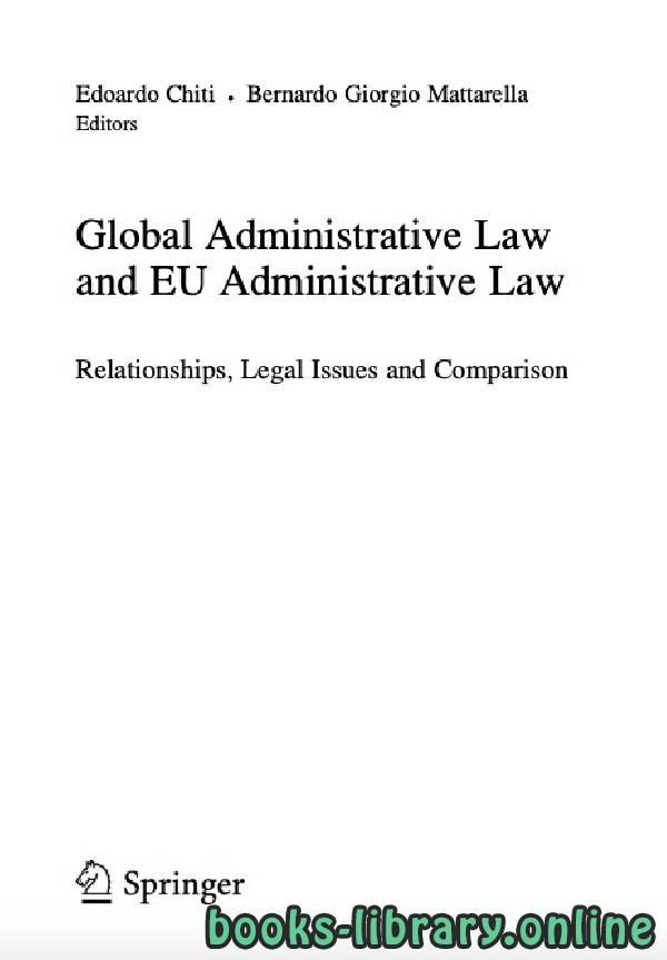 قراءة و تحميل كتابكتاب Global Administrative Law PDF