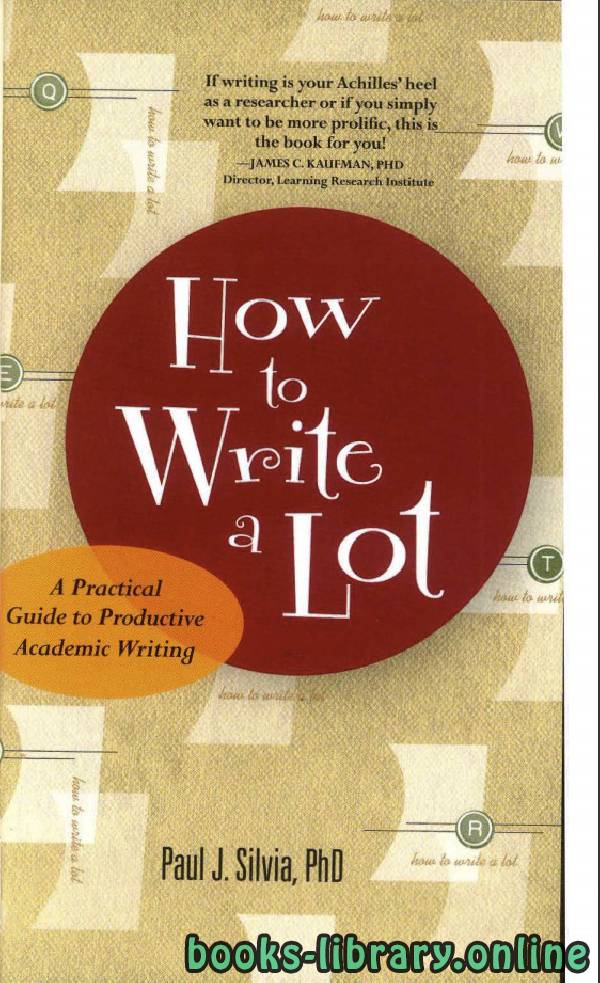 قراءة و تحميل كتاب How To Write A Lot PDF