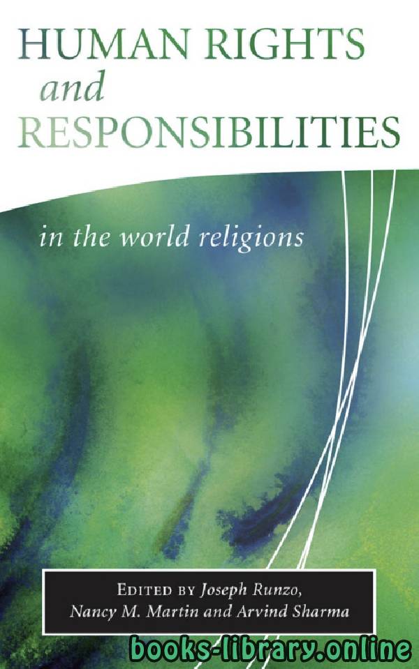 HUMAN RIGHTS and RESPONSIBILITIES in the world religions