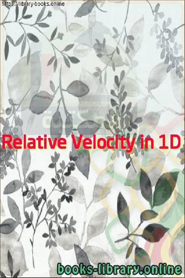 قراءة و تحميل كتابكتاب Relative Velocity in 1D PDF