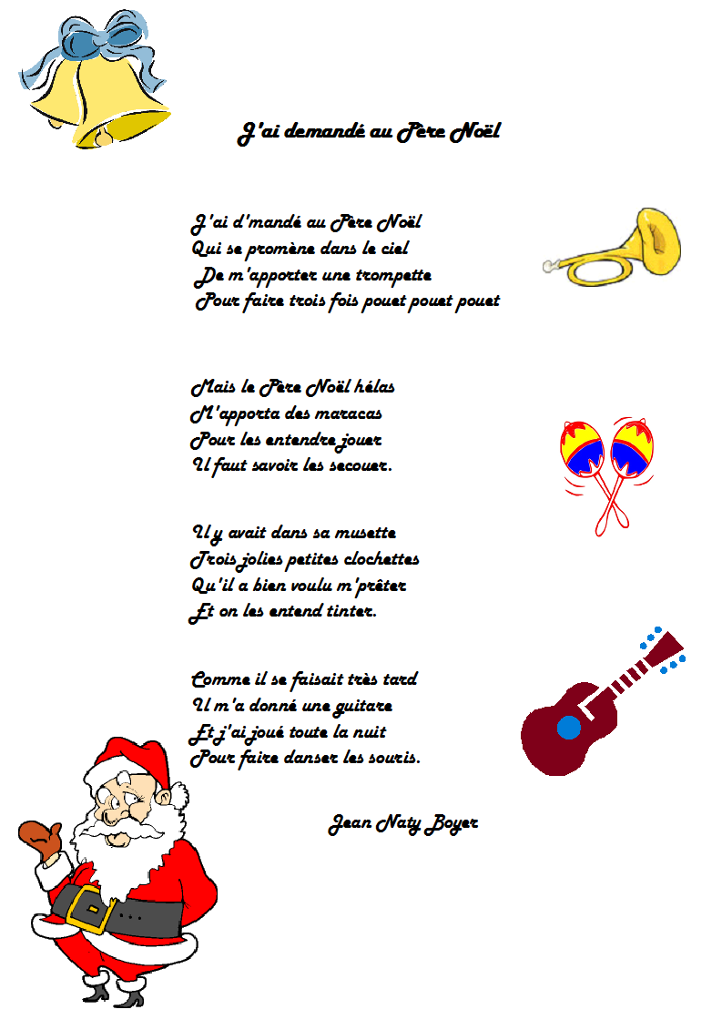 قراءة و تحميل كتابكتاب « J’ai demandé au Père Noël », une chanson de Jean Naty-Boyer PDF