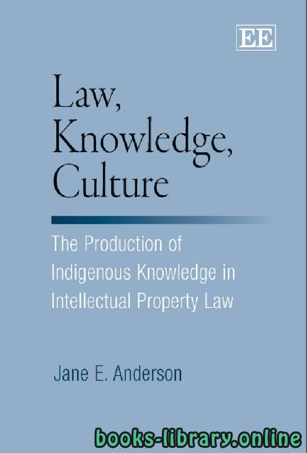 Law, Knowledge, Culture part Conclusion, Bibliography, Index 