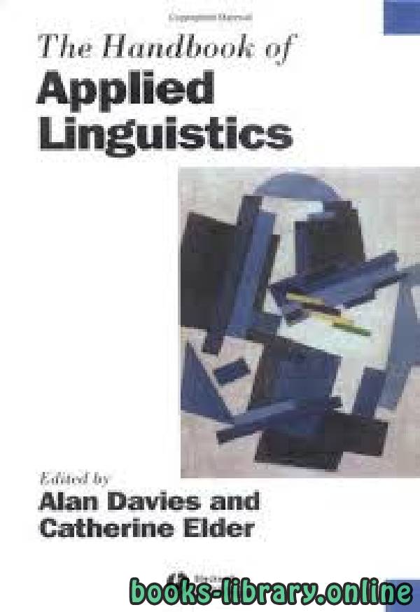 ❞ كتاب Blackwell Handbooks in Linguistics ❝  ⏤ Alan Davies