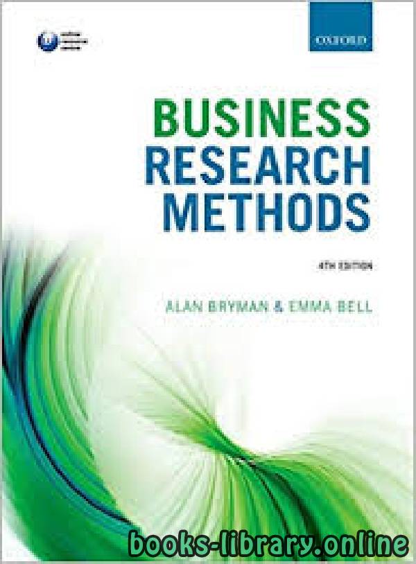 قراءة و تحميل كتابكتاب Business Research Methods PDF