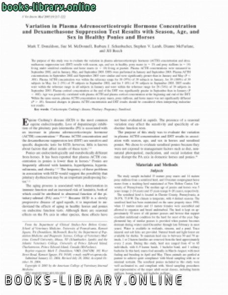 قراءة و تحميل كتاب Variation of serum inorganic phosphorus and association with haemoglobinuria and osteomalacia in female water buffaloes in Pakistan PDF