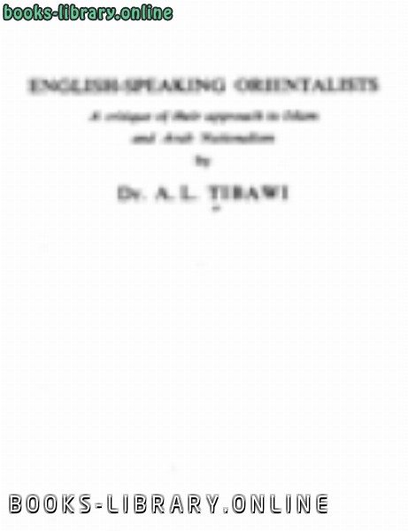 قراءة و تحميل كتابكتاب English Speaking Orientalists PDF