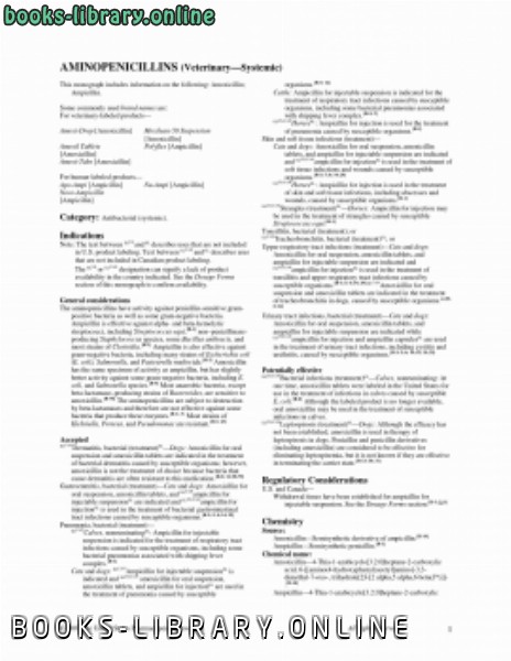 قراءة و تحميل كتاب Aminopenicillins PDF