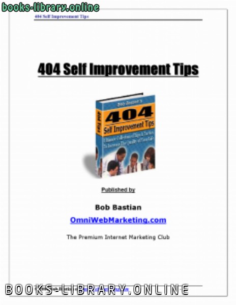 قراءة و تحميل كتابكتاب 404 Self Improvement Tips PDF