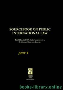 SOURCEBOOK ON PUBLIC INTERNATIONAL LAW part 1 text 1 