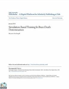  بعنوان :Simulation-Based Training In Brain Death Determination
