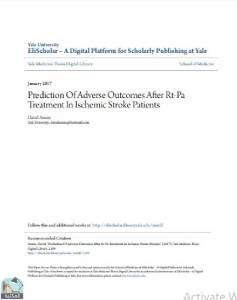 Prediction Of Adverse Outcomes After Rt-Pa Treatment In Ischemic Stroke Patients 