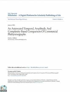 An Automated Temporal, Amplitude, And Complexity-Based Comparison Of Commercial Plethysmographs 