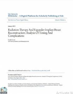 Radiation Therapy And Expander-Implant Breast Reconstruction: Analysis Of Timing And Complications 