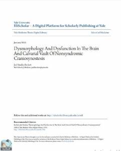 Dysmorphology And Dysfunction In The Brain And Calvarial Vault Of Nonsyndromic Craniosynostosis 