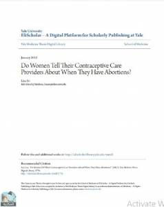 Do Women Tell Their Contraceptive Care Providers About When They Have Abortions? 