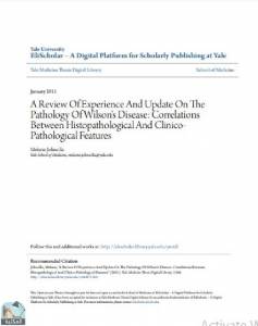 A Review Of Experience And Update On The Pathology Of Wilson 's Disease: Correlations Between Histopathological And ClinicoPathological Features 