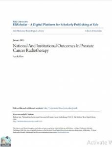 National And Institutional Outcomes In Prostate Cancer Radiotherapy 