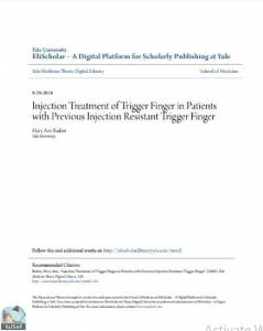 Injection Treatment of Trigger Finger in Patients with Previous Injection Resistant Trigger Finger