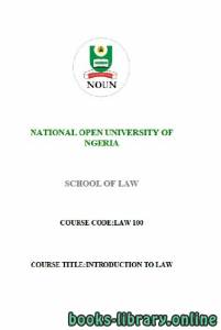 NATIONAL OPEN UNIVERSITY OF NGERIA SCHOOL OF LAW part 1 text 10 
