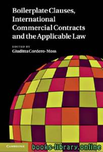 BOILERPLATE CLAUSES, INTERNATIONAL COMMERCIAL CONTRACTS AND THE APPLICABLE LAW text 20 
