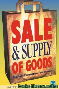 SALE AND SUPPLY OF GOODS Third Edition text 18 